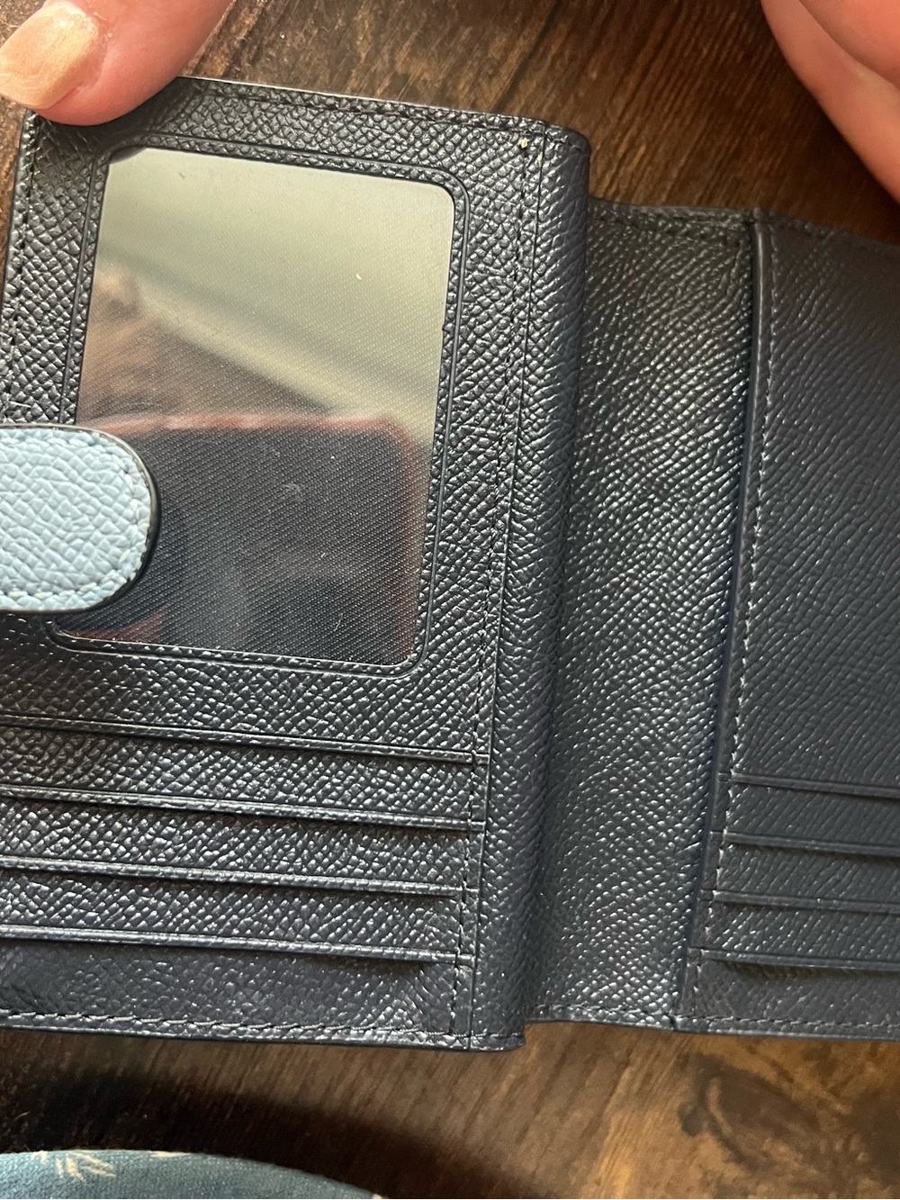 Coach Textured Zip Wallet in Light Blue - Picture 3 of 4